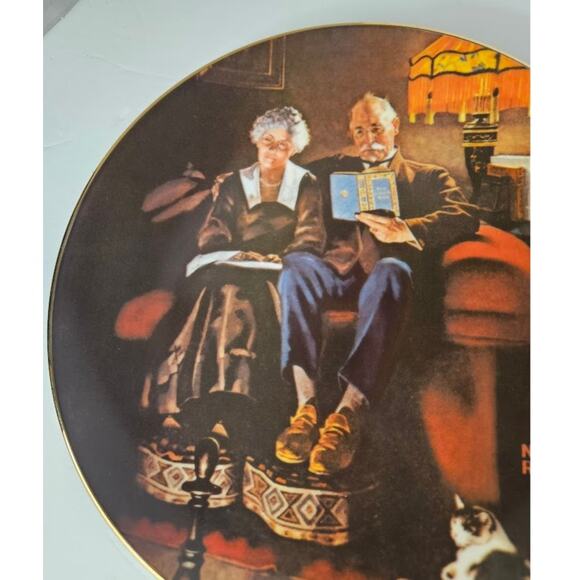 VTG Norman Rockwell Light Campaign Series "Evenings Ease" "Grandpa's Treasures" - Picture 7 of 10